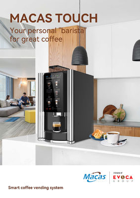 কেনা 220V 2000W স্বয়ংক্রিয় কফি ভেন্ডিং মেশিন 15.6 ইঞ্চি টাচ স্ক্রিন সহ অনলাইন উত্পাদন